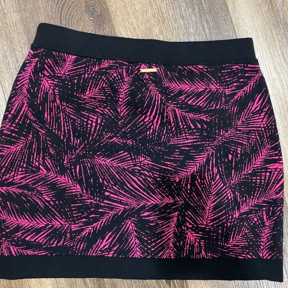 Michael Kors Pink Black Palm Print Knit Tank & Skirt Set Size Large - Picture 7 of 10